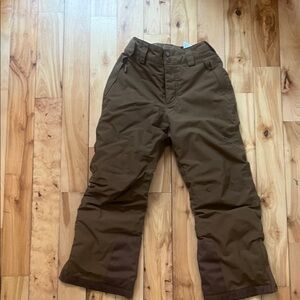L.L. Bean kids brown snow pants size 8